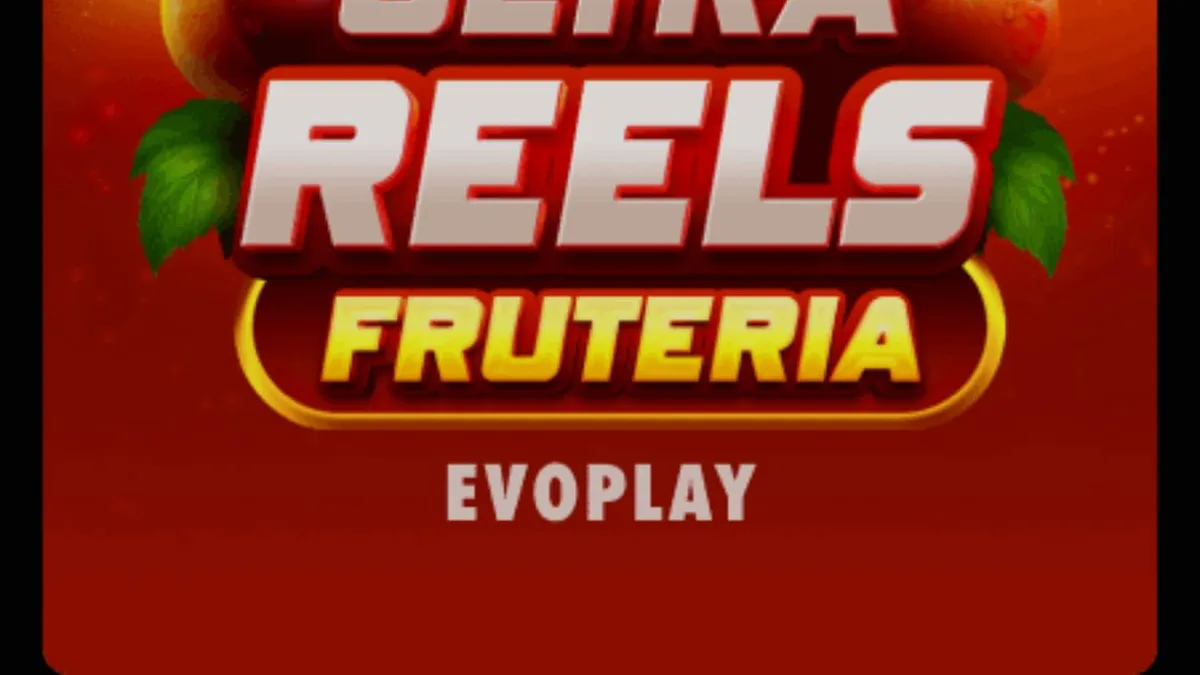 Tampilan visual mesin slot Ultra Reels Fruteria dengan tema buah-buahan klasik dan latar belakang karnaval.