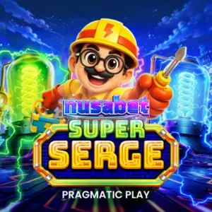 Tampilan antarmuka permainan slot Super Serge dengan robot teknisi listrik
